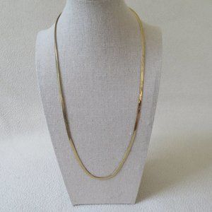 Gold Metal Herringbone Chain
